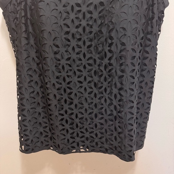 Pennington's Voglio Black Geometric Cut Out Tankini Top Size 2x Bathing Suit - Picture 4 of 8